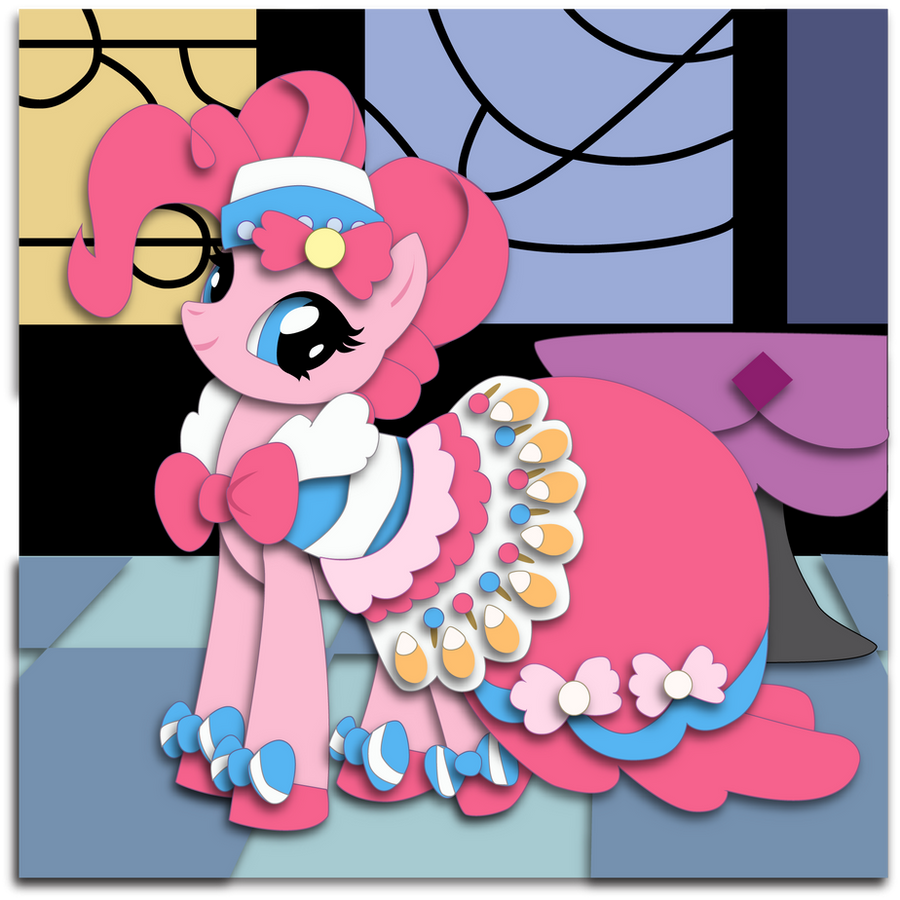 Shadowbox Mock-up: Gala Dress Pinkie Pie