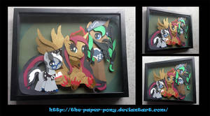 Commission: Gryphyn Family Shadowbox 15x19