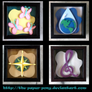 Commission: Cutie Marks Shadowboxes 8x8