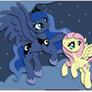 Commission: Luna and Fluttershy Shadowbox Mock-up