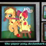 Commission:  AJ and Applebloom Shadowbox