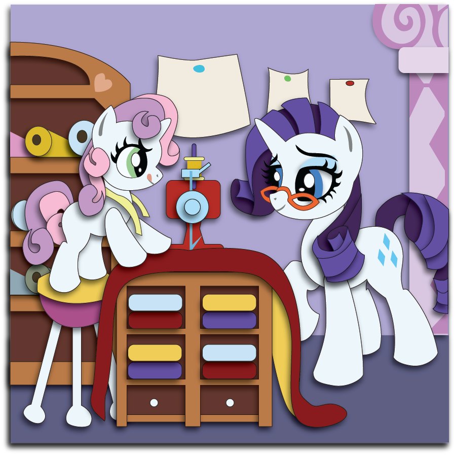 Contest Winner: Rarity and Sweetie Belle Mockup