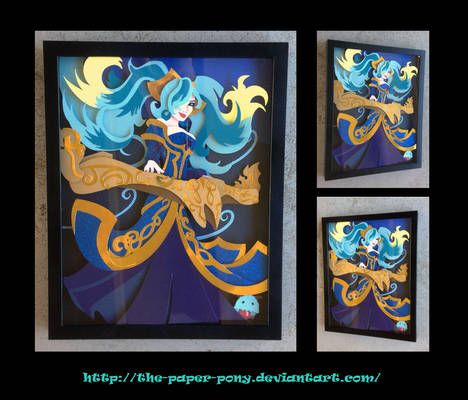 Commission:  League of Legends: Sona Shadowbox