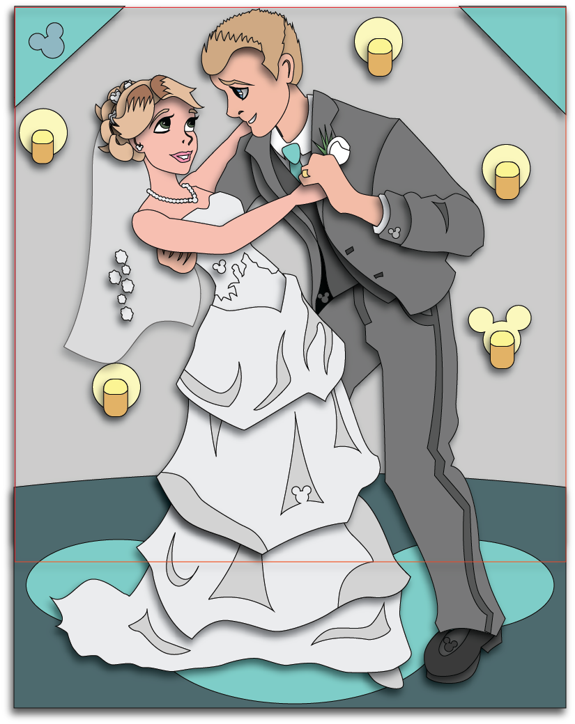 Disney Wedding Couple