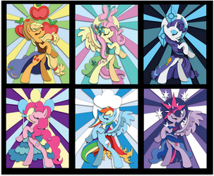 Stained Glass Mane 6 Mock Up