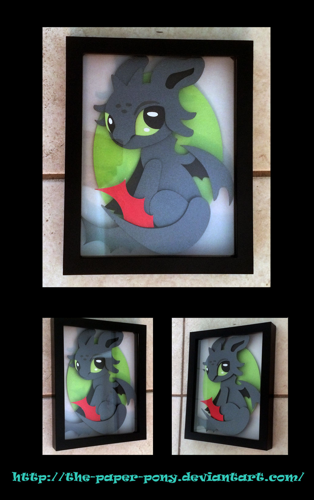 Chibi Toothless Shadowbox by The-Paper-Pony on DeviantArt
