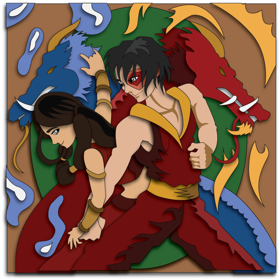 Avatar The Last Airbender Katara and Zuko 2 Mockup