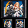 11x14 Sword Art Online Kirito and Asuna Shadowbox