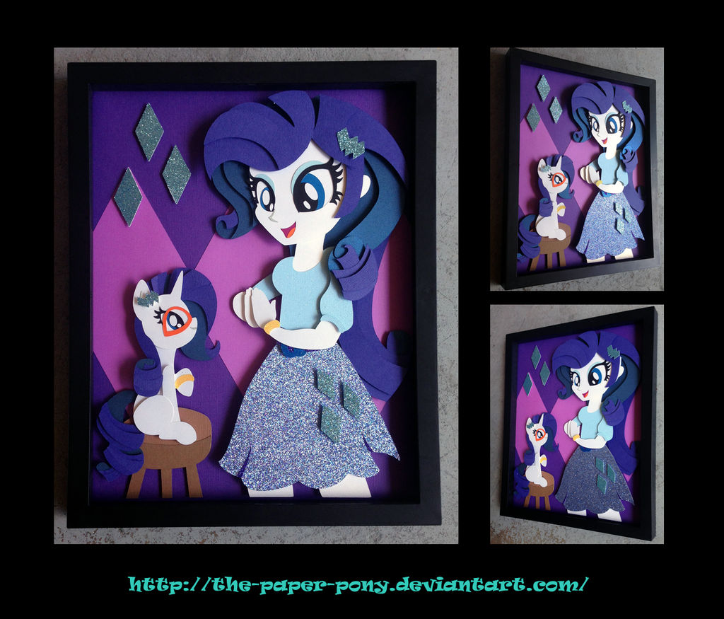 11x14 EqG Rarity and Filly Shadowbox