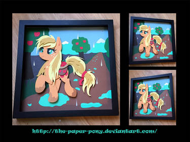 12x12 Wet Mane Applejack Shadowbox