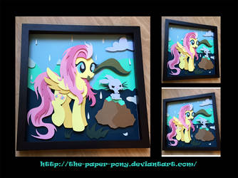 12x12 Wet Mane Fluttershy Shadowbox