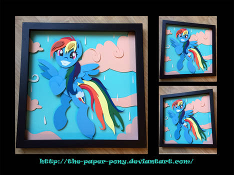 12x12 Wet Mane Rainbow Dash Shadowbox