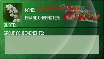 BouthillierMarjo's RD fanclub Membershipcard