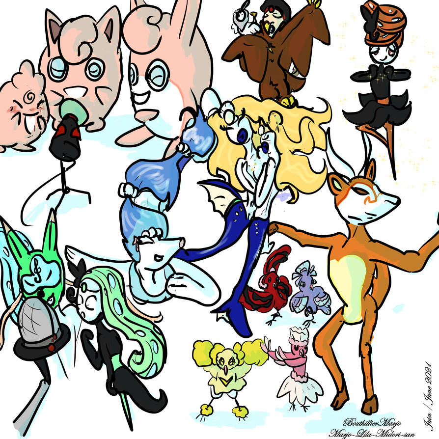 Pokemon Opera Singer PKMN Fanart - Singers n Dancers by Marjo-MidoriMedicham on DeviantArt