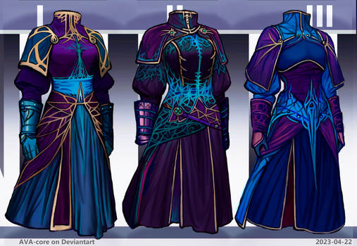 3 Fantasy Outfits - Adoptables set price $16 each