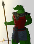 Crocodile warrior by Deepromma