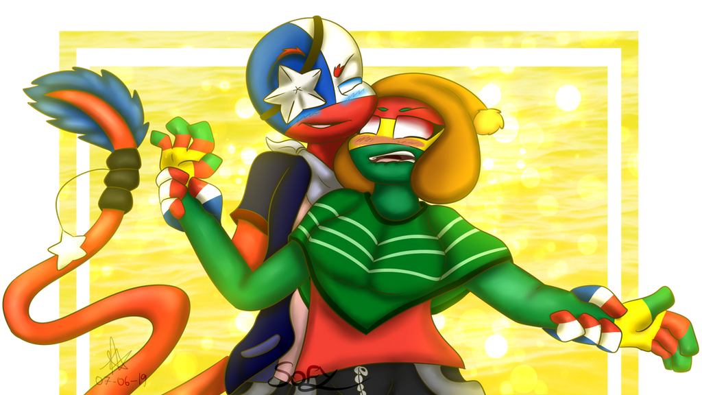 Countryhumans Chibol Chile X Bolivia By Sofy25art On Deviantart