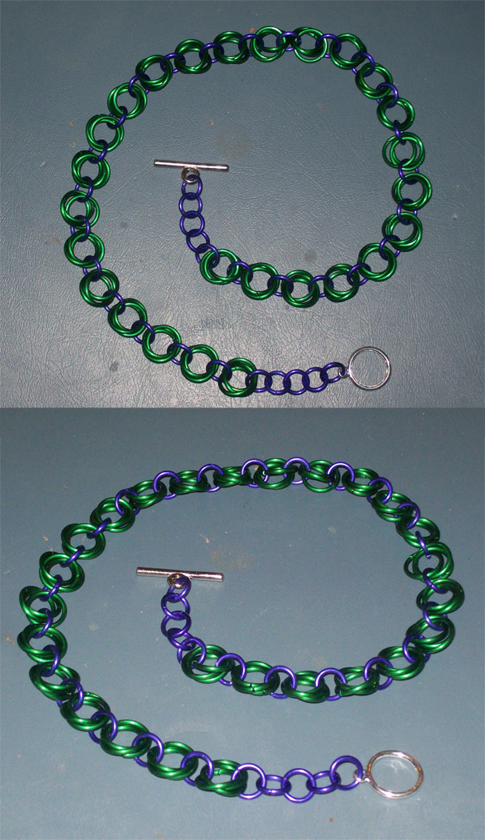 Green n Purple Swirls necklace