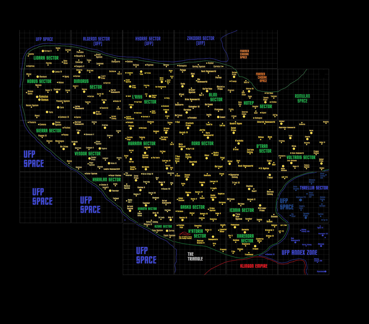 Star Trek Romulan Star Empire Map by Kamikage86 on DeviantArt