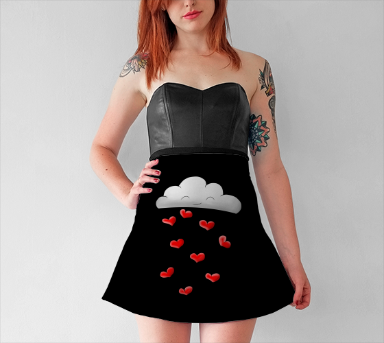 Cloud of Hearts Skirt design by CMJ