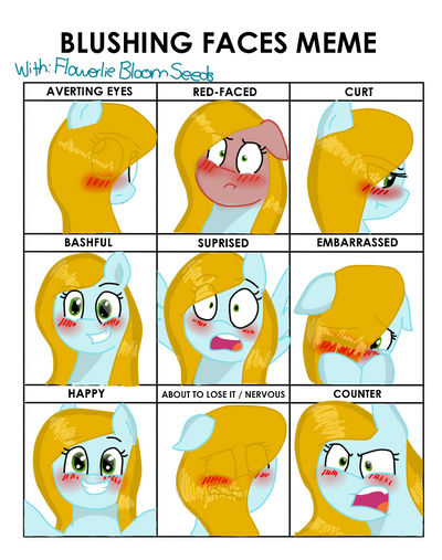 Blushing Faces Meme MLPRainbow10