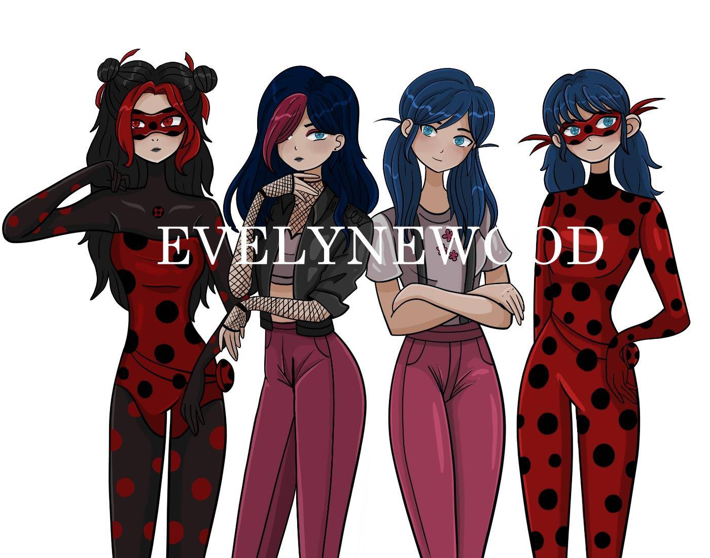 Miraculous Ladybug version's by EvelyneWood on DeviantArt