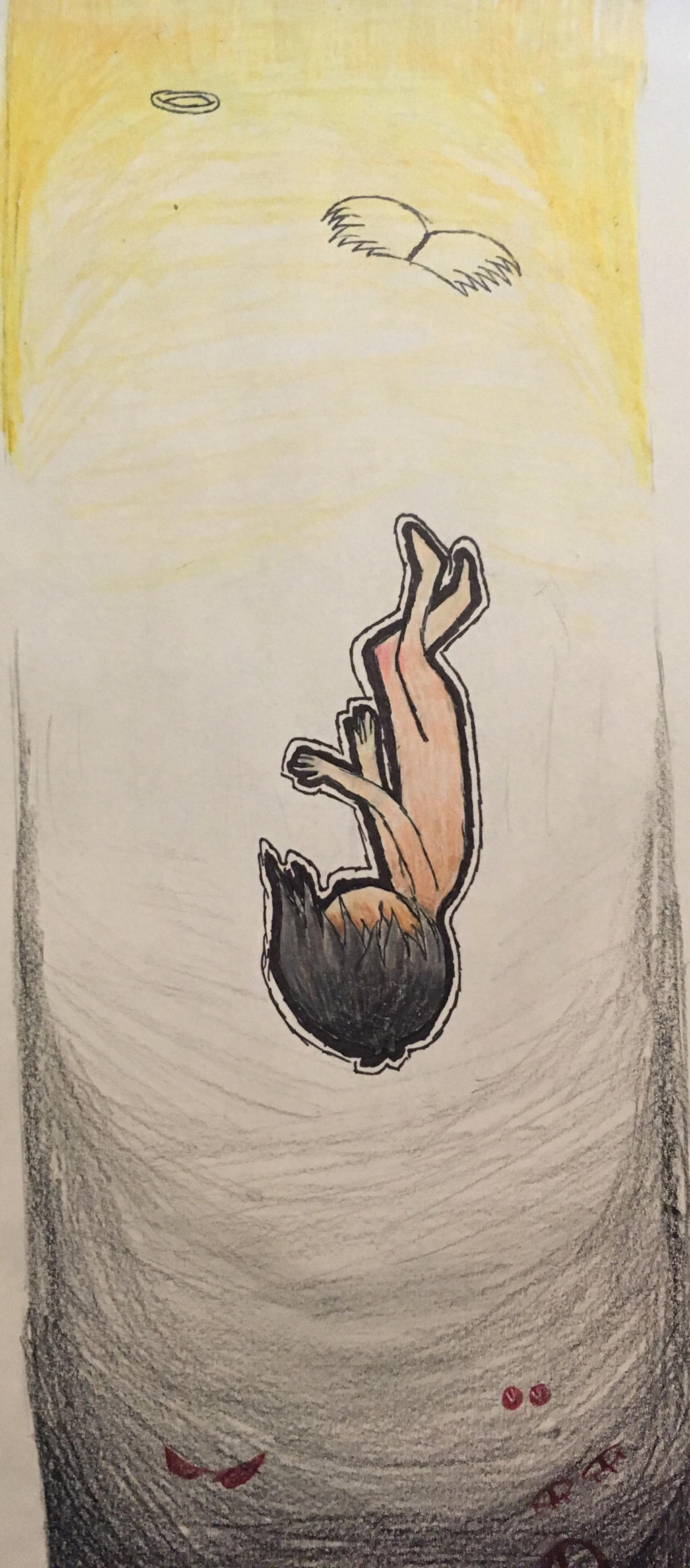 Falling From Heaven To Hell By Qxiet Art On Deviantart