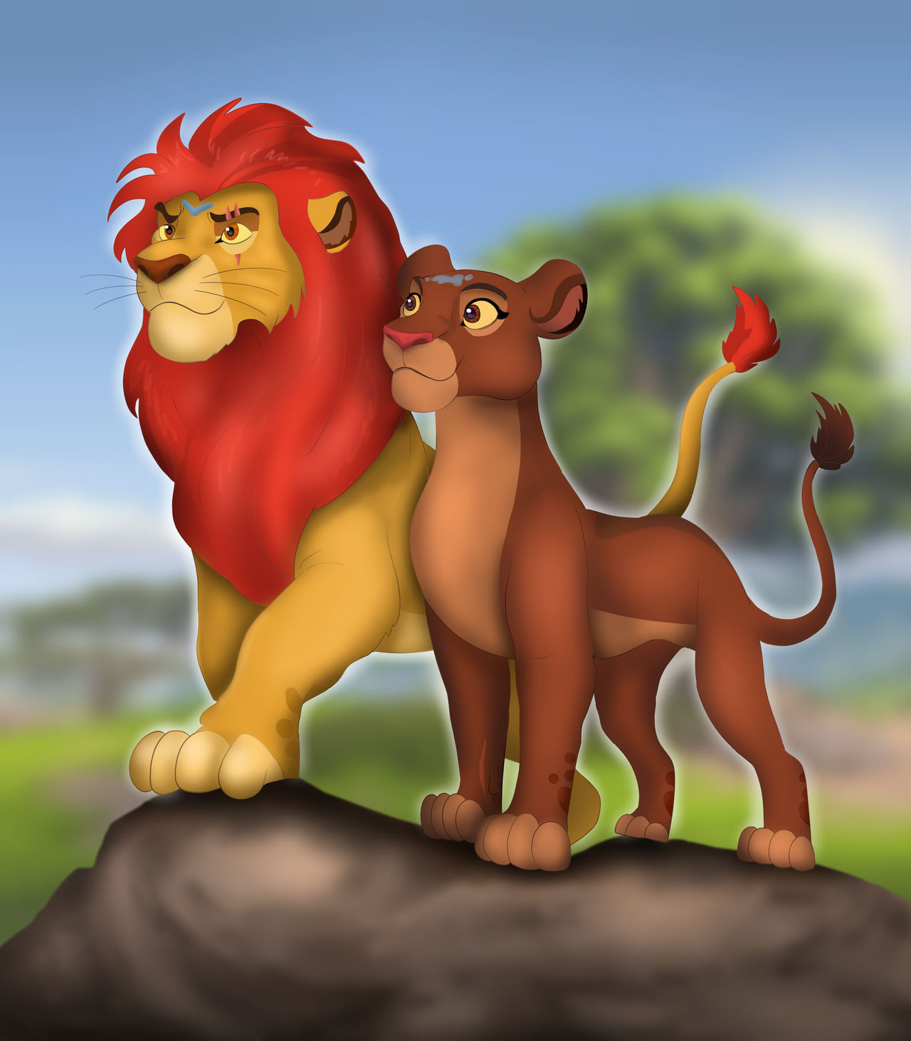 Kion and Rani by Tamiandart on DeviantArt