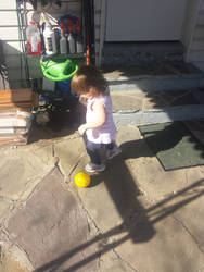 My Niece loves to throw balls