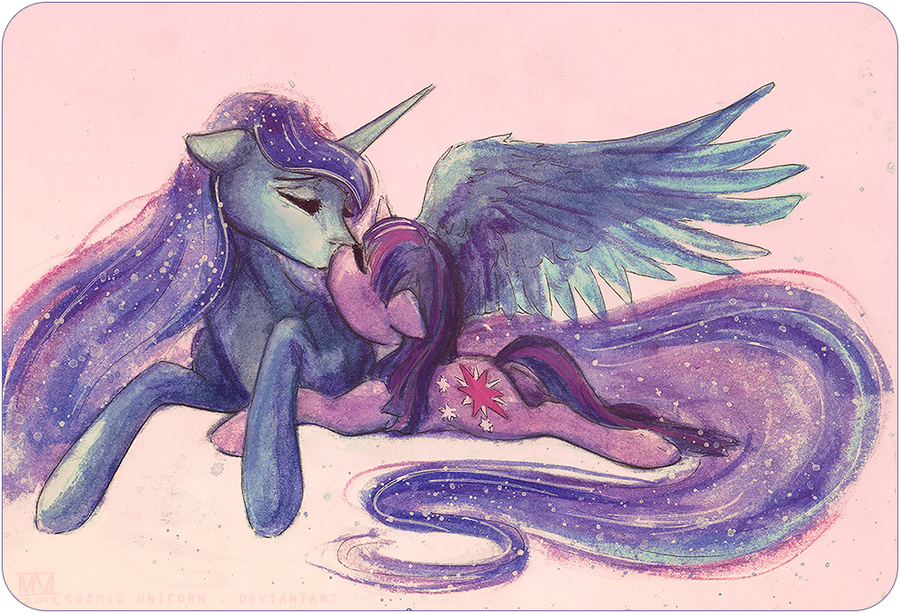 water colored kisses by CosmicUnicorn