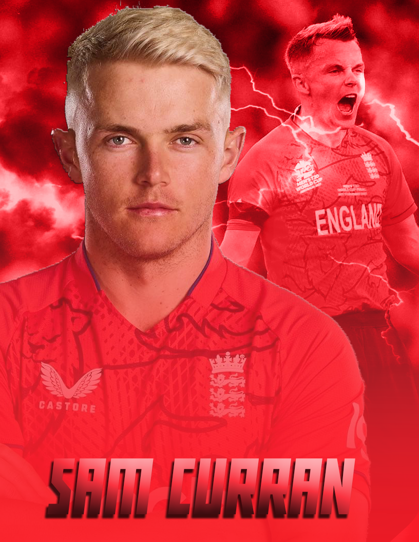 Sam Curran Poster 2022 | England Cricket World Cup by Moizussainbalti ...
