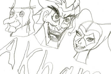 Arkham comic cover progress