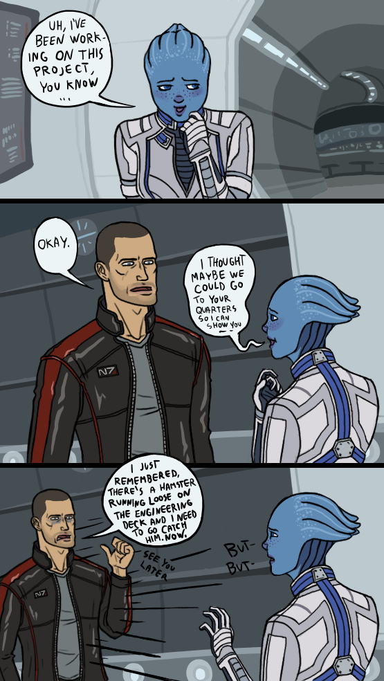 ME3: Sexually Reluctant Shepard - Liara