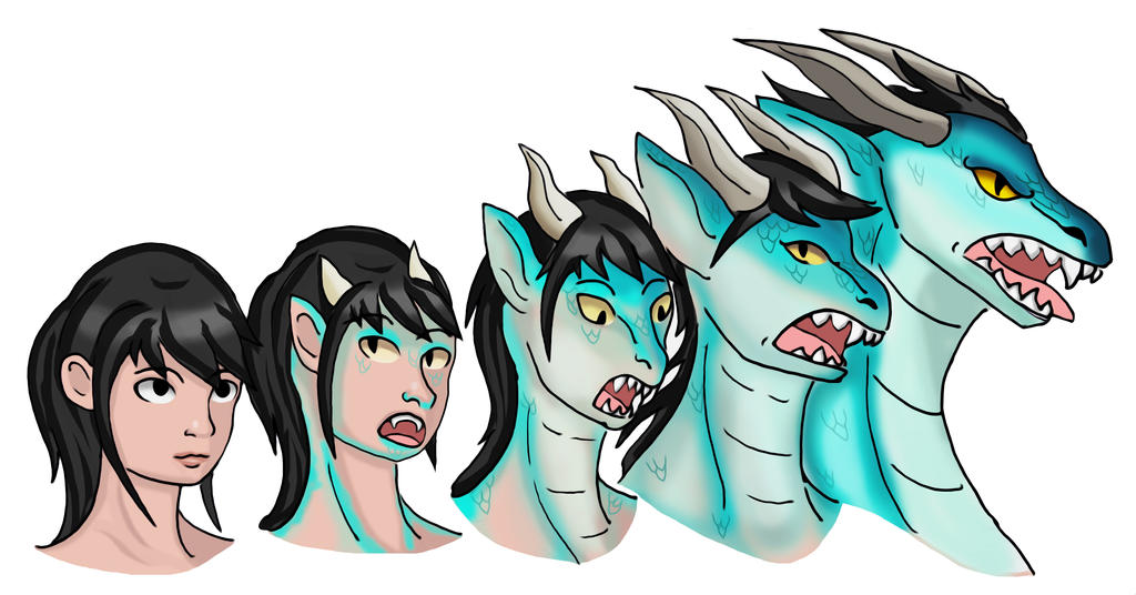 Girl to Dragon TF sequence by LuCIoos on DeviantArt