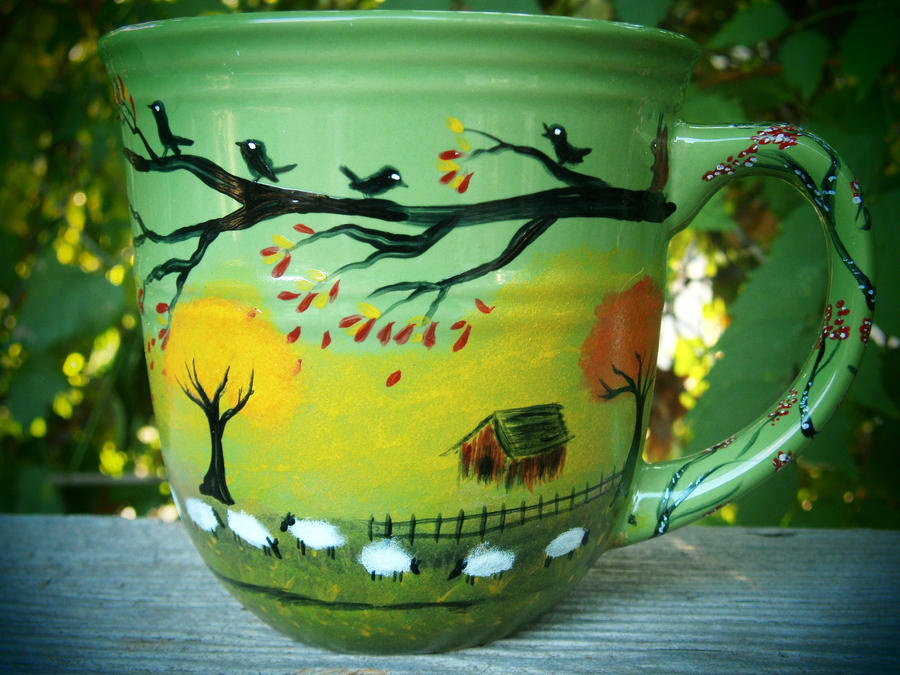 Autumn Meadow - Handpainted Mug