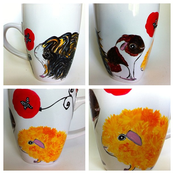 Guinea Pigs - Handpainted Coffee Mug!