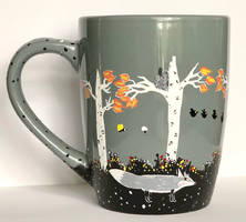 Cozy Gray Woodland Mug for sale!