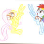 Fluttershy and Rainbow Dash