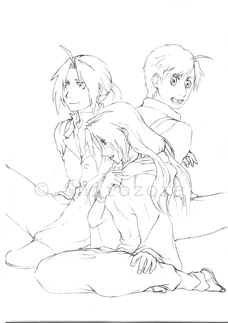 After Shamballa - lineart WIP by Shirozora