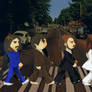 Chibi Beatles on the Road
