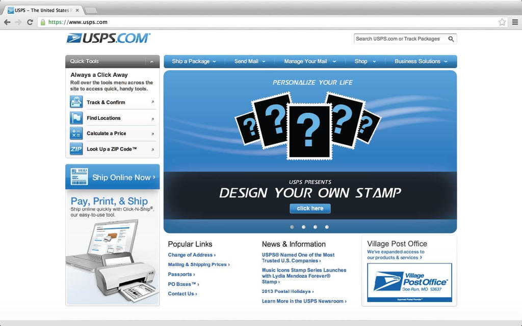 USPS website design concept by ZachMcAllister on DeviantArt