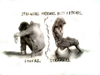 Six word stories: Strangers. Lovers.