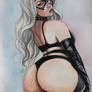 Black Cat on lingerie