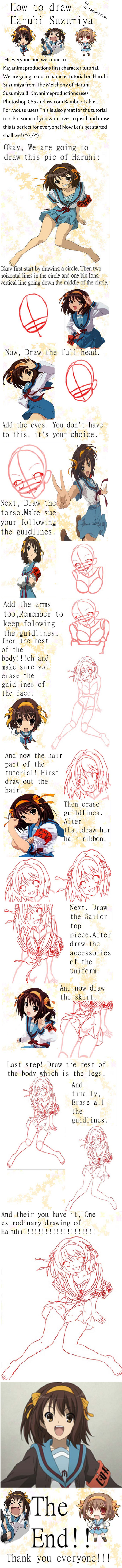 Haruhi Suzumiya Tutorial By: Kayanimeproductions