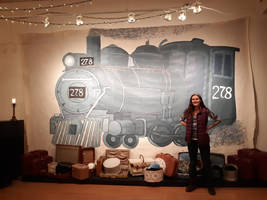 Stream Train Mural by Chelsea Hoitt