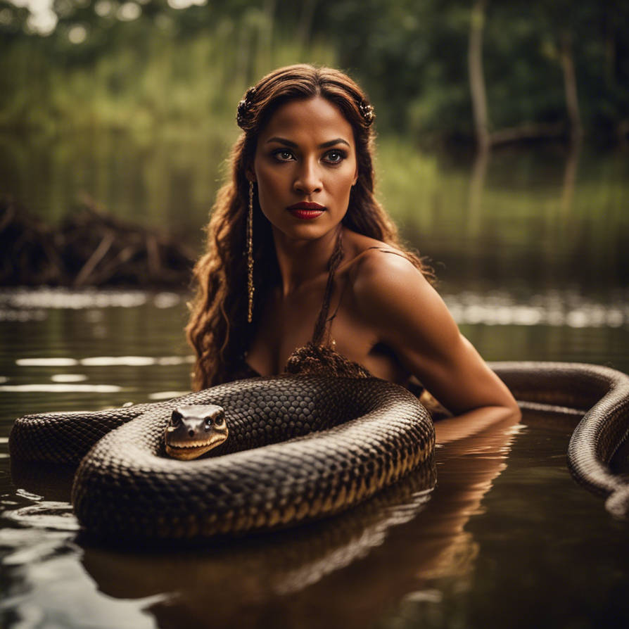 A voodoo queen in the back channels of a bayou wit