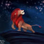 Simba Looking at the Stars