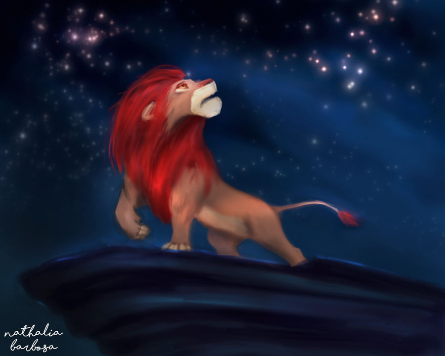 Simba Stars Simba Looking at the Stars by NatyBarbosa on DeviantArt