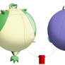 Butterfree and Snivy Inflated