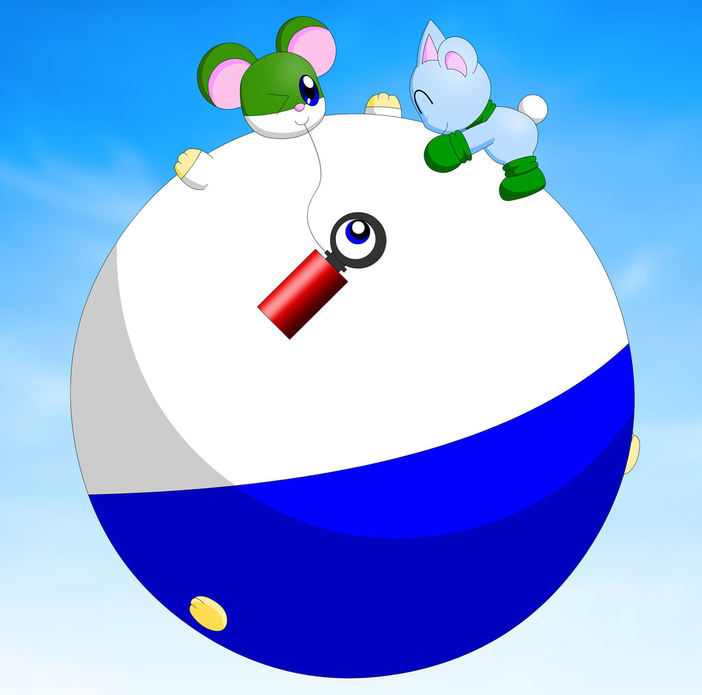 Martin inflated and Darlal hugging him by Estelarbunny on DeviantArt